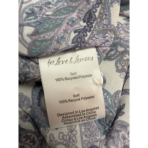 For Love and Lemons Janelle Paisley Maxi Dress Long Sleeve Button Down SizE XS - Picture 14 of 16